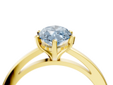 Yellow gold Fancy Blue Marquise  Solitaire Diamond Engagement Ring with Four-Prong Setting on a Classic Band_7