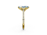Yellow gold Fancy Blue Marquise  Solitaire Diamond Engagement Ring with Pave Band and Six-Prong Setting_22