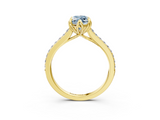 Yellow gold Fancy Blue Marquise  Solitaire Diamond Engagement Ring with Pave Band and Six-Prong Setting_23