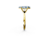 Yellow gold Fancy Blue Marquise  Solitaire Diamond Ring with 4-Prong Setting on a Classic Band_5