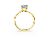 Yellow gold Fancy Blue Marquise  Solitaire Diamond Ring with 4-Prong Setting on a Classic Band_6