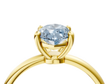 Yellow gold Fancy Blue Marquise  Solitaire Diamond Ring with 4-Prong Setting on a Classic Band_7