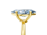 Yellow gold Fancy Blue Marquise  Solitaire Diamond Ring with 4-Prong Setting on a Classic Band_8