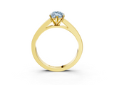 Yellow gold Fancy Blue Marquise  Solitaire Diamond Ring with Channel-Set Band and Four-Prong Setting_6