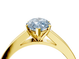 Yellow gold Fancy Blue Marquise  Solitaire Diamond Ring with Channel-Set Band and Four-Prong Setting_7