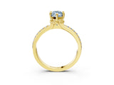 Yellow gold Fancy Blue Marquise  Solitaire Diamond Ring with Channel Set Band and Six-Prong Setting_51