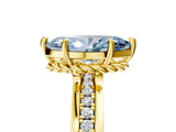 Yellow gold Fancy Blue Marquise  Solitaire Diamond Ring with Channel Set Band and Six-Prong Setting_53