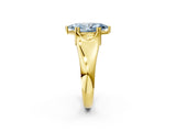 Yellow gold Fancy Blue Marquise  Solitaire Diamond Ring with Six-Prong Cathedral Setting_34