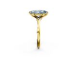 Yellow gold Fancy Blue Marquise  Solitaire Diamond Ring with Six-Prong Setting and Tapered Band_19