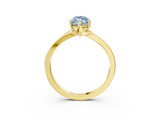 Yellow gold Fancy Blue Marquise  Solitaire Diamond Ring with Six-Prong Setting and Tapered Band_20