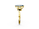 Yellow gold Fancy Blue Marquise  Solitaire Diamond Ring with Six-Prong Setting on a Classic Band_5