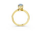 Yellow gold Fancy Blue Marquise  Solitaire Diamond Ring with Six-Prong Setting on a Classic Band_6