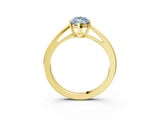 Yellow gold Fancy Blue Marquise  Solitaire Diamond Ring with Split Shank and Four-Prong Setting_15