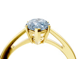 Yellow gold Fancy Blue Marquise  Solitaire Diamond Ring with Split Shank and Four-Prong Setting_16