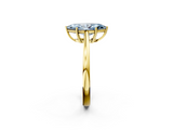 Yellow gold Fancy Blue Marquise  Solitaire Diamond Ring with Split Shank and Four-Prong Setting_22