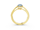 Yellow gold Fancy Blue Marquise  Solitaire Diamond Ring with Split Shank and Four-Prong Setting_23