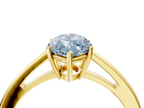 Yellow gold Fancy Blue Marquise  Solitaire Diamond Ring with Split Shank and Four-Prong Setting_24