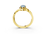 Yellow gold Fancy Blue Marquise  Solitaire Diamond Ring with Split Shank and Prong Setting_44