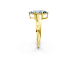 Yellow gold Fancy Blue Marquise  Solitaire Diamond Ring with Tapered Band and Four-Prong Setting_51