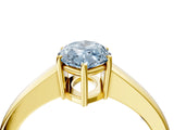 Yellow gold Fancy Blue Marquise  Solitaire Diamond Ring with Tapered Band and Four-Prong Setting_53
