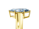 Yellow gold Fancy Blue Marquise  Solitaire Diamond Ring with Tapered Band and Four-Prong Setting_54