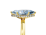 Yellow gold Fancy Blue Marquise  Solitaire Engagement Ring with Cathedral Band and Four-Prong Setting_26