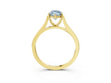 Yellow gold Fancy Blue Marquise  Solitaire Heart Prong Engagement Ring with Tapered Band_59