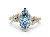 Yellow gold Fancy Blue Marquise  Solitaire Marquise Twist Band with Six-Prong Setting_57