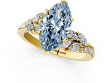 Yellow gold Fancy Blue Marquise  Solitaire Marquise Twist Band with Six-Prong Setting_58