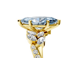 Yellow gold Fancy Blue Marquise  Solitaire Marquise Twist Band with Six-Prong Setting_62
