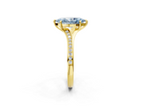 Yellow gold Fancy Blue Marquise  Solitaire Pavé Band with Four-Prong Setting_50