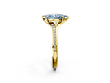 Yellow gold Fancy Blue Marquise  Solitaire Pavé Band with Four-Prong Setting_51