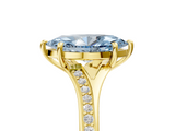 Yellow gold Fancy Blue Marquise  Solitaire Pavé Band with Four-Prong Setting_54