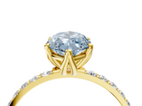 Yellow gold Fancy Blue Marquise  Solitaire Pavé Diamond Engagement Ring with Four-Prong Setting_48