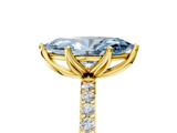 Yellow gold Fancy Blue Marquise  Solitaire Pavé Diamond Engagement Ring with Four-Prong Setting_49