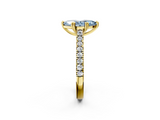 Yellow gold Fancy Blue Marquise  Solitaire Pave Diamond Engagement Ring with Prong Setting_16