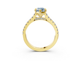 Yellow gold Fancy Blue Marquise  Solitaire Pave Diamond Engagement Ring with Prong Setting_17