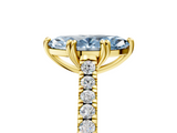 Yellow gold Fancy Blue Marquise  Solitaire Pave Diamond Engagement Ring with Prong Setting_19