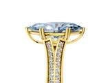 Yellow gold Fancy Blue Marquise  Solitaire Pave Split Shank Engagement Ring with Six-Prong Setting_42