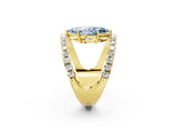 Yellow gold Fancy Blue Marquise  Solitaire Split Shank Pave Diamond Ring_51