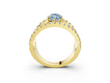 Yellow gold Fancy Blue Marquise  Solitaire Split Shank Pave Diamond Ring_52