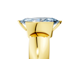 Yellow gold Fancy Blue Marquise  Solitaire Tension Set Diamond Ring with Wide Band_24
