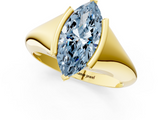 Yellow gold Fancy Blue Marquise  Solitaire Tension Set Diamond Ring_21