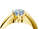 Yellow gold Fancy Blue Marquise  Solitaire Tension Set Diamond Ring_24
