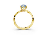 Yellow gold Fancy Blue Marquise  Solitaire Twist Band with Pavé Accents and Four-Prong Setting_35