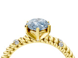 Yellow gold Fancy Blue Marquise  Solitaire Twisted Band Prong Set Engagement Ring_65