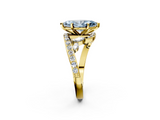 Yellow gold Fancy Blue Marquise  Solitaire with Pavé Twist Band and Four-Prong Setting_62