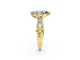 Yellow gold Fancy Blue Marquise  Three-Stone Diamond Ring with Pavé Split Shank and Four-Prong Setting_64