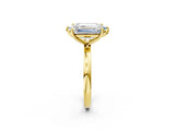 Yellow gold Fancy Blue Marquise  and Emerald Cut Toi Moi Ring with Prong Setting_47