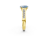 Yellow gold Fancy Blue Oval  Brilliant Channel-Set Solitaire Ring with Four-Prong Setting_23